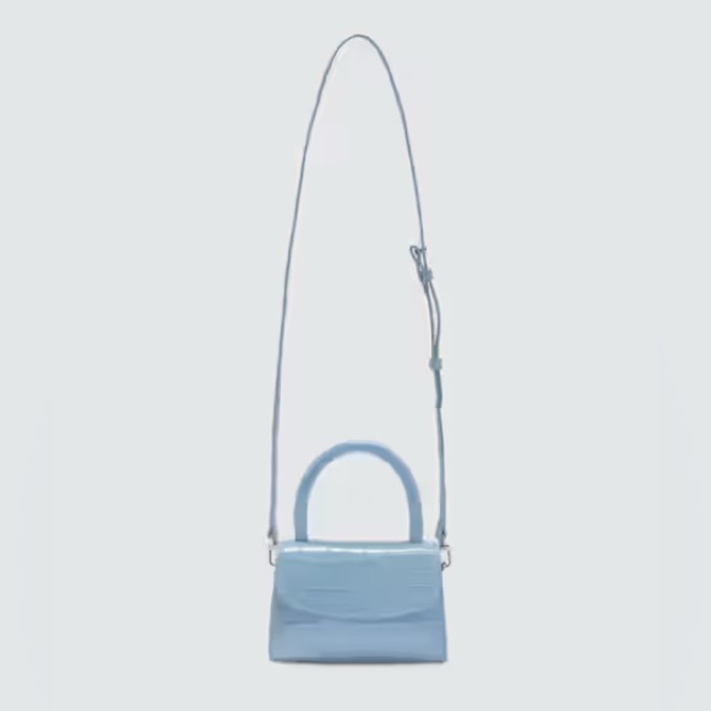 BY FAR Blue Mini Bag with Strap - Picture 3 of 11